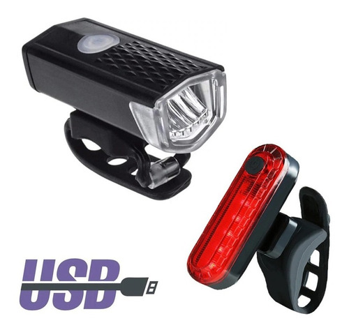 Luces Recargables Delantera Y Trasera Para Bicicletas 300 L