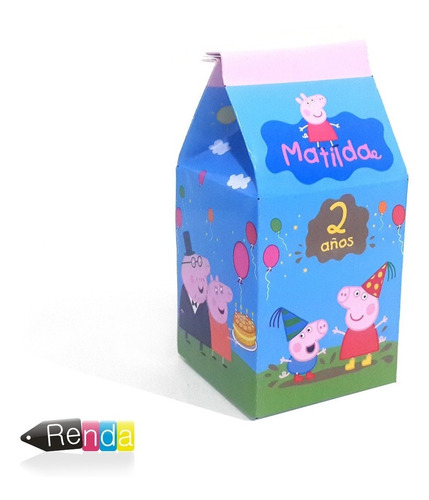 10 Milkbox Caja Golosinera Lecherita Personalizada Candy Bar