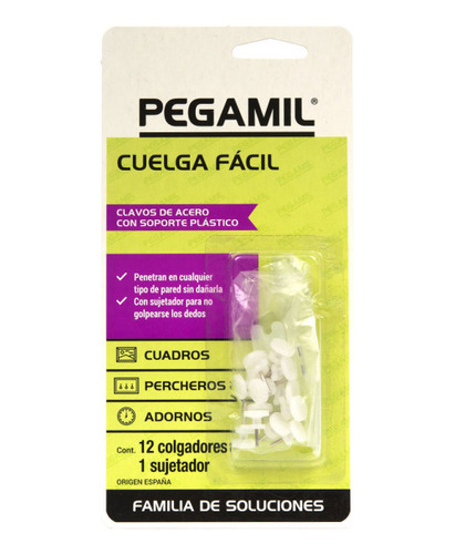 Cuelga Facil Pegamil Blister X 12 Unidades