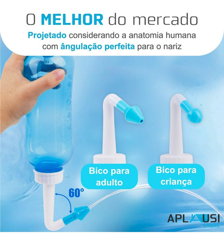 Higienizador Lavador Nasal Ducha P/ Sinusite Rinite Alérgica