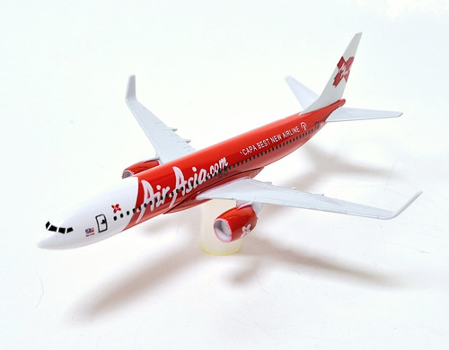 Miniatura Diecast 16 Cm, Boeing 737 Air Asia