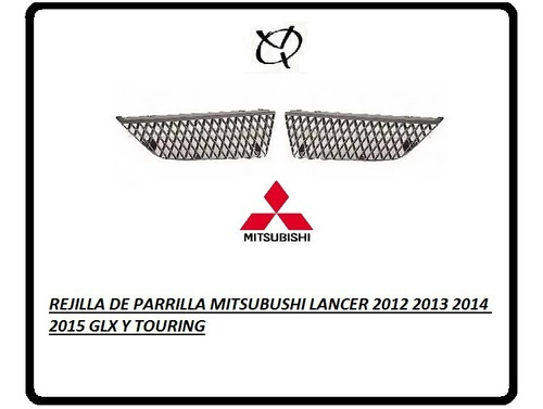 Rejillas De Parrilla Mitsubishi Lancer 2012 2013 2014 2015