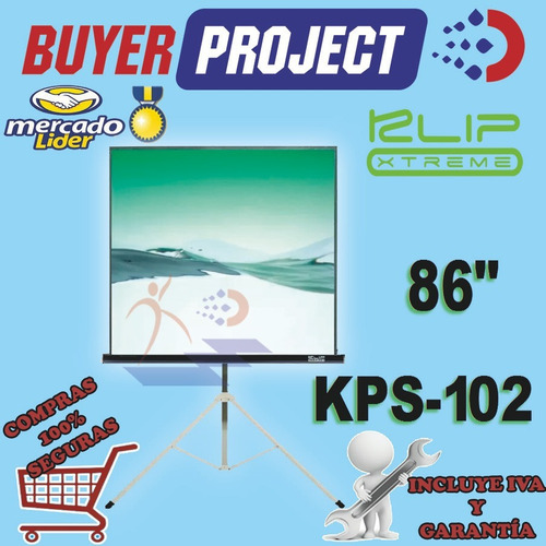 Pantalla De Proyeccion Kps-102 172x130cm 86'' Con Tripode