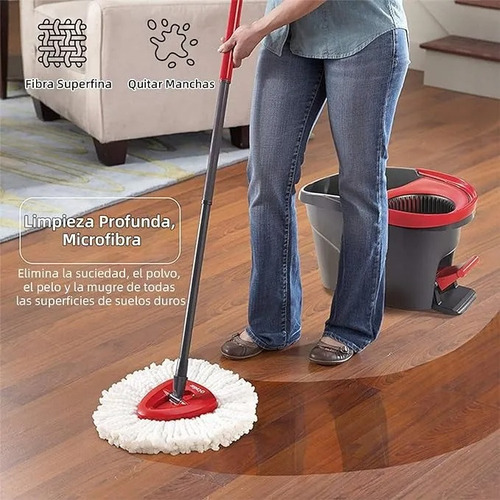 4 Recambios De Mopa Vileda Easy Wring 100% Microfibra