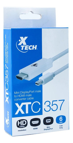 Cable Convertidor Mini Displayport (m) A Hdmi Xtech Xtc-357