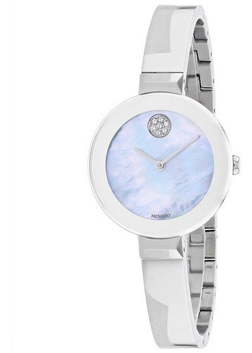 Reloj Movado Para Mujer 3600629 Color Plateado En Acero