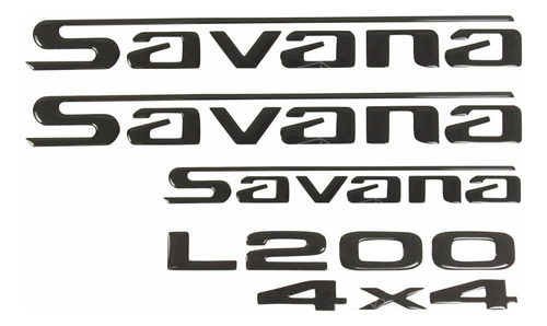 Kit Adesivos Mitsubishi Savana L200 4x4 Resinado Rs13