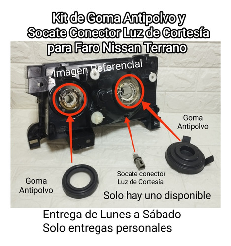 Kit De Goma Antipolvo Y Socate Para Faro Nissan Terrano 