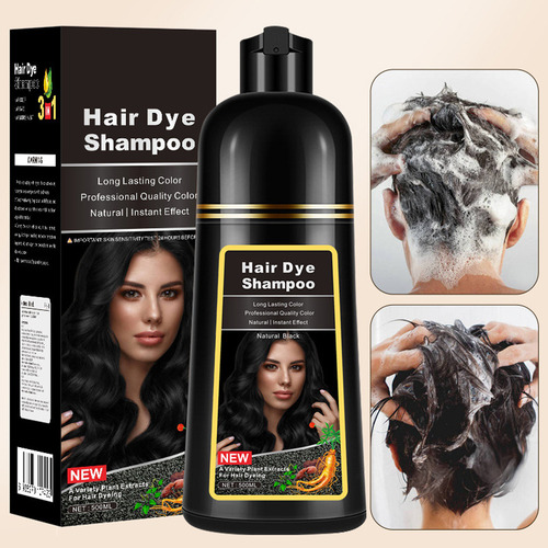 Champús Instantáneos Para Teñir El Cabello Castaño Y Negro,