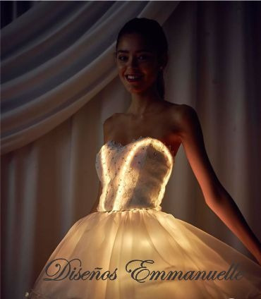 Vestido Led Luces 15 Años Fiesta Novias