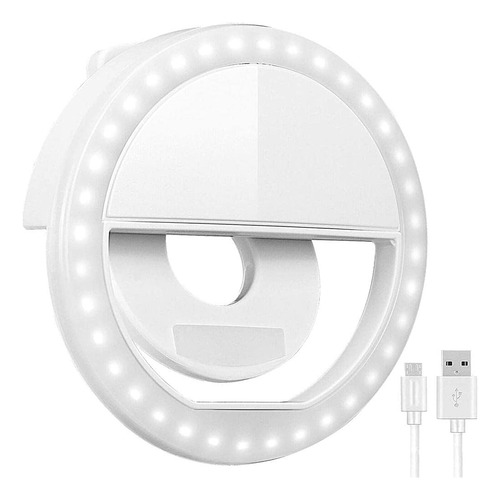 Aro De Luz Led Para Selfie Celular Tablet Batería Recargable