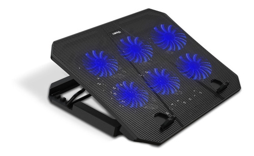 Imagen 1 de 3 de Base De Notebook Soul Con 6 Coolers Y Luz Rgb Azul