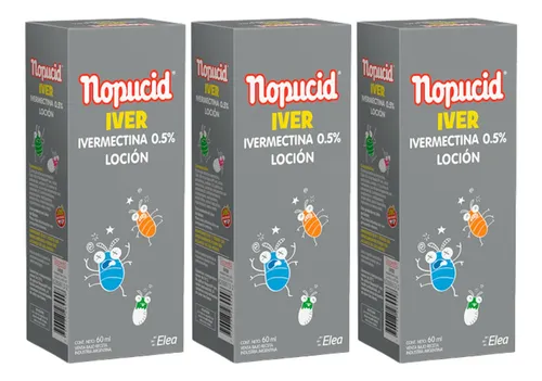 Kit X3 Nopucid Iver Ivermectina 0.5% Loción 60ml