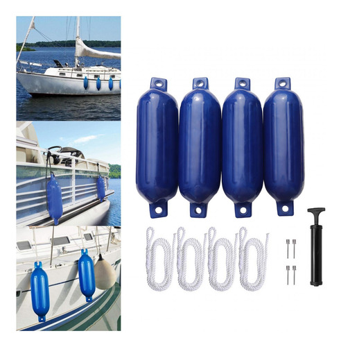 4 Uds. De Parachoques De Guardabarros Para Barcos, Azul
