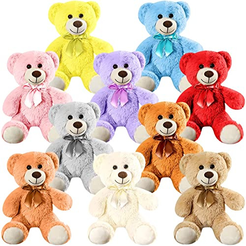 10 Piezas Bears Animales Rellenos Soft Plush Toy Cute Qnr28