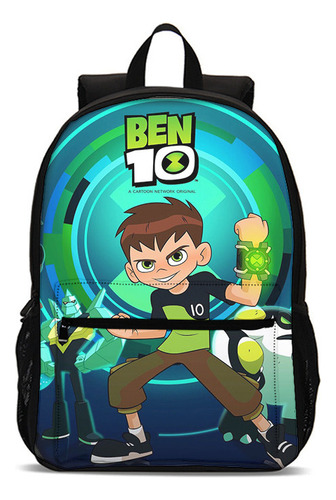 A Mochila Escolar Con Estampado De Hacker Junior De Ben 10, Cr