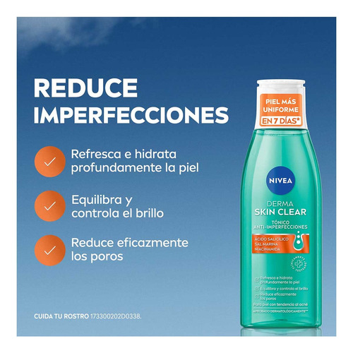 Tónico Derma Skinclear Anti-imperfecciones Nivea Reduce Poro Con Tendencia Al Acné Día/noche