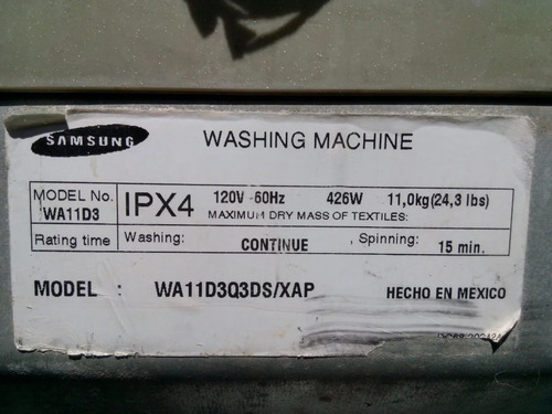 Imagen 2 de 3 de Cableado Parte Superior De Lavadora Samsung Wa11d3