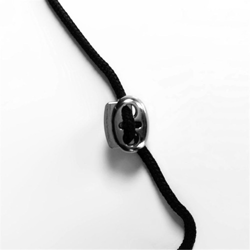 20x Cordones Cerraduras Metal Agujero Doble Oval Frijol