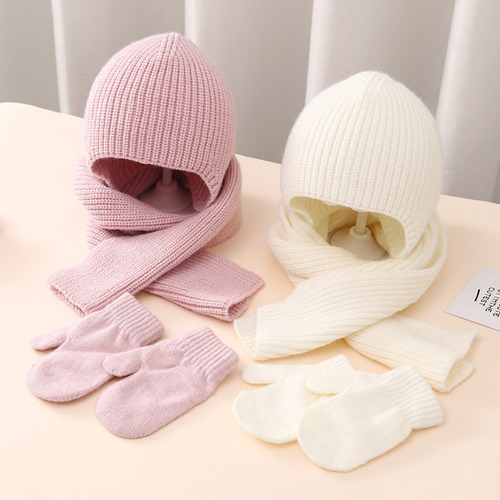 Set De Gorro Y Guantes Cálidos, Gorro Y Guantes Tejidos Para