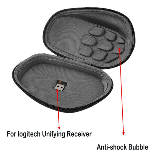 Cantoo Estuche Rígido De Viaje Para Mouse Para Logitech Mx M