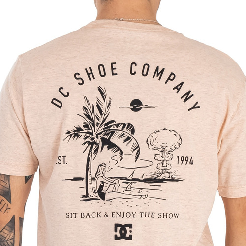 Remera Dc Shoes Kickback Htr Ss Hombre