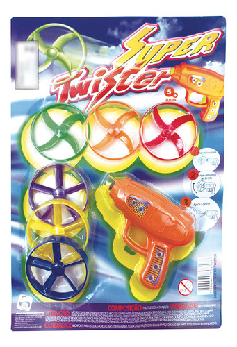 Arminha Twister Super Lançador Hélices Pica Pau Brinquedos