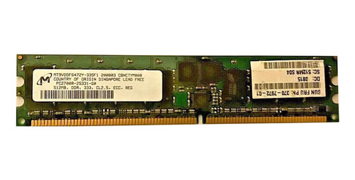 Micron 512mb Ecc Reg Dimm Mt9vddf6472y335f1 Pc2700r-25331-g0 (Reacondicionado)