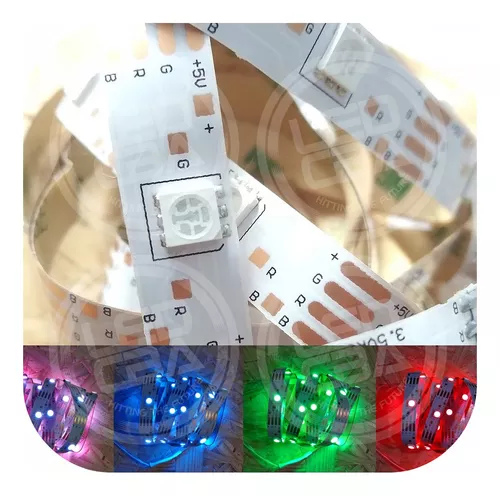 Tira de luces LED con pilas RGB luces LED tira de luces con
