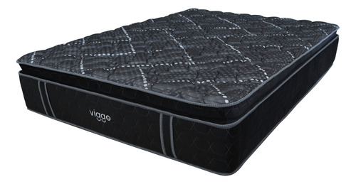 Colchón Viggo Rubí 160x190 Cm 260 Kg Alta Densidad Negro