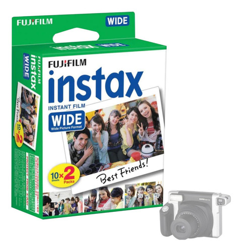 Filme Colorido Fujifilm Instax Wide 20 Fotos Para Wide 300