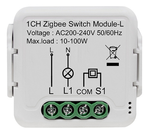 Módulo De Interruptor De Luz Tuya Zigbee 3.0, 1 Unidad, Sin