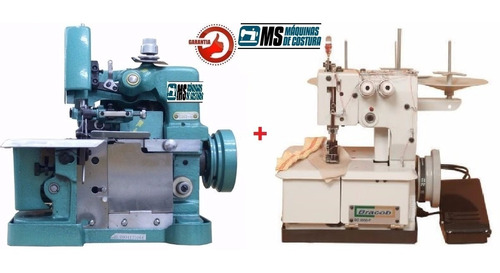 Galoneira+ Overloque Semi Industrial Com Motor Acoplado+nfe