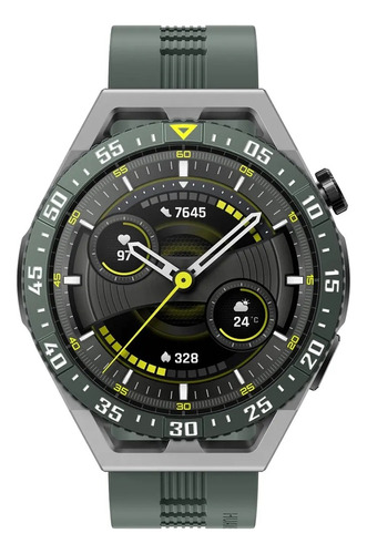 Huawei Watch GT 3 SE Sport 1.43" caja 46mm  plateada, malla  wilderness green de  tpu