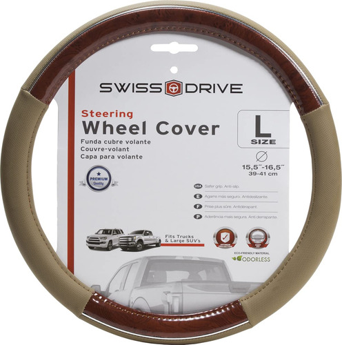 Swiss Drive Funda Para Volante Grano Madera Alta Calidad Suv