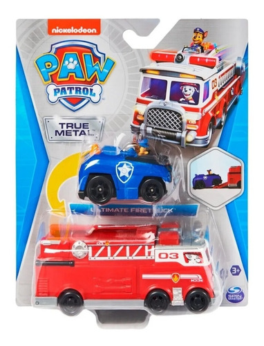 Paw Patrol Camión Bomberos C/ Vehiculo De Chase