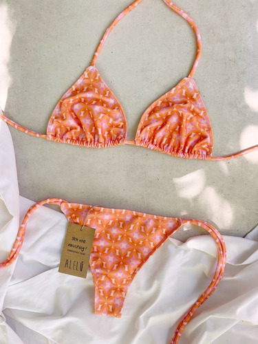 Bikini Traje De Baño Conjunto Triangulito Estampada Alelú