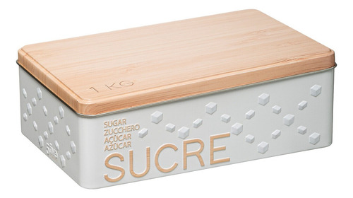 Caja Para Terrones De Azúcar De Metal En Relieve
