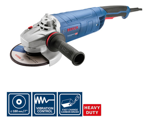 Esmeril Angular 7 Pulgadas 2800w Gws 28-180 Tri Bosch