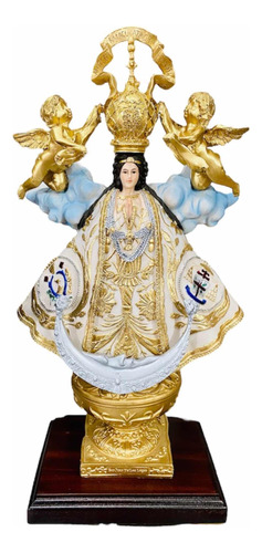 Virgen De San Juan Nube Resina Fina 41cm Religiosos Regina