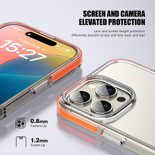 Funda Tpu Pc Para iPhone 16 Para iPhone 16 Pro/iPhone 16 Pro