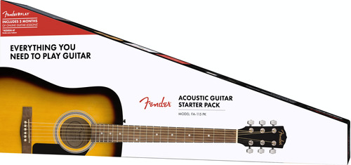 Fender Paquete De Guitarra Acústica De 6 Cuerdas, Derecha,.