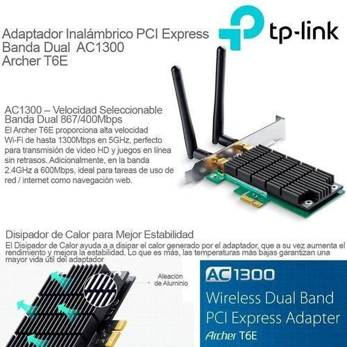 Placa Pci-e Wifi Tp-link Archer T6e Dualband Ac1300 1300mbps