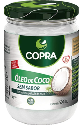 Óleo De Coco Extra Virgem 500ml Sem Sabor Sem Cheiro - Copra