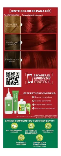 Tinta Nutrisse  Nutrisse coloríssimos Mascarilla nutricolor permanente tono 6660 manzana para cabello