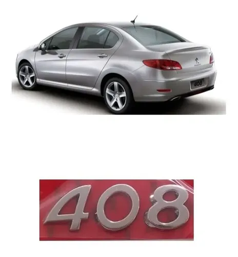 Emblema 408 Para Peugeot 2012 2013 2014 2015 2016 2017 Tampa | MercadoLivre
