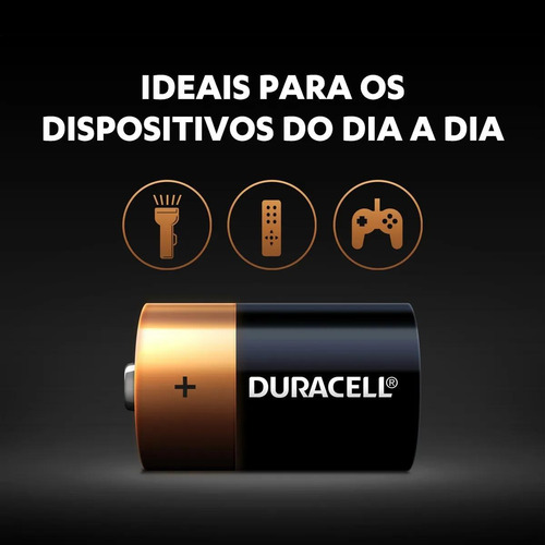 Pilhas Grande D Duracell Alcalina Lr20 - Kit 6