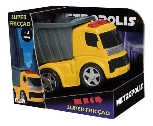 Carrinho Metropolis Caminhao Basculante Super Fricção Rosita