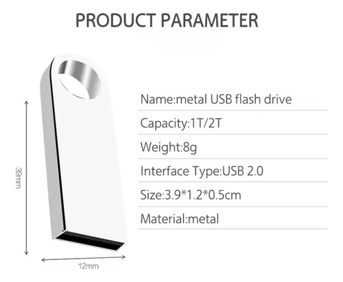 Unidad Flash Usb Portátil De Gran Capacidad De 2 Tb
