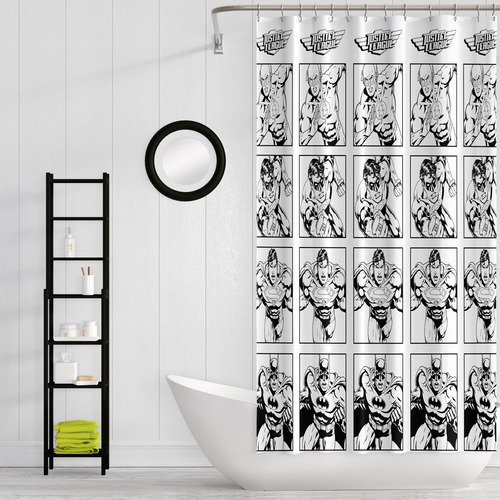 Cortina De Baño Extra Gruesa Liga De La Justicia+ganchos